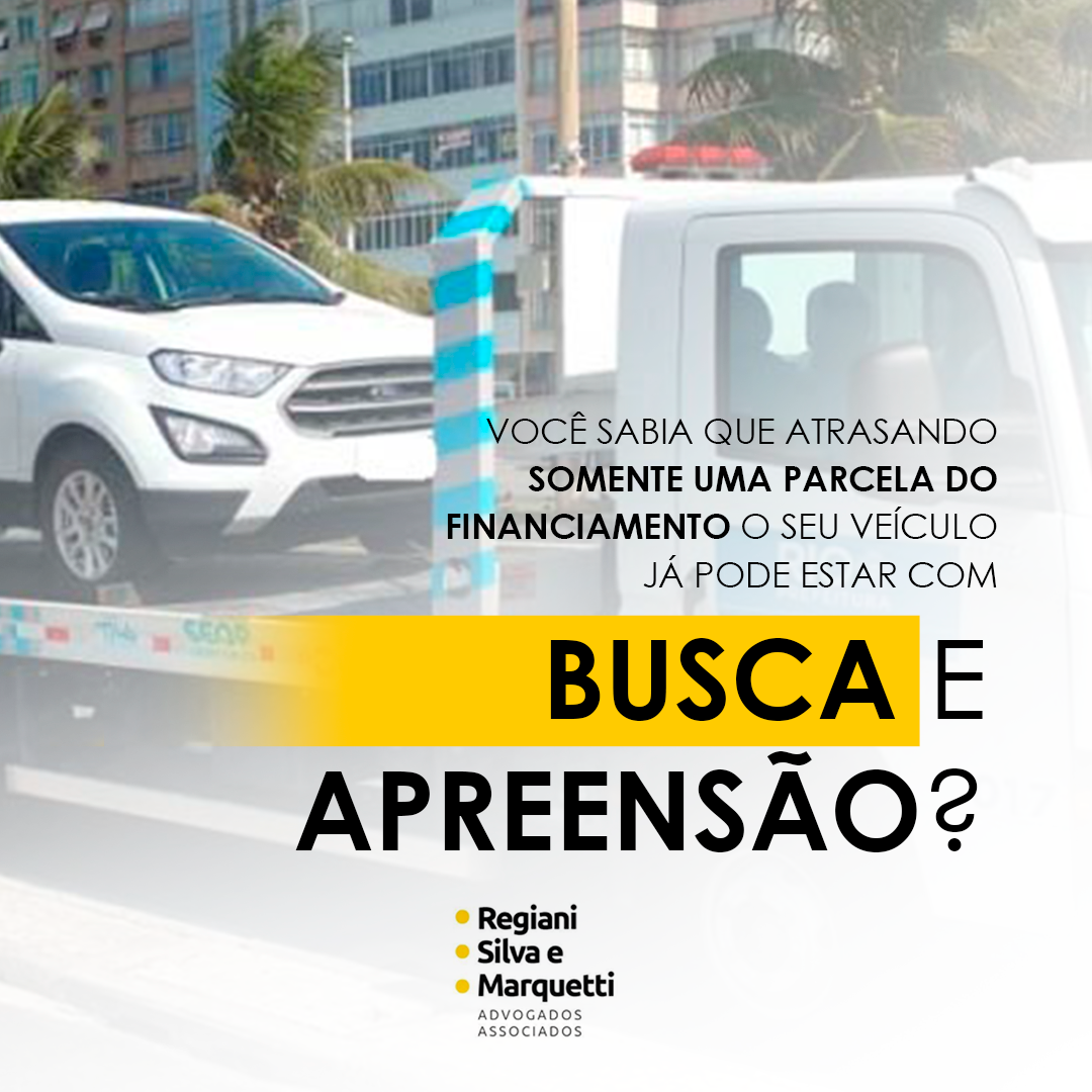 Imagem VOCÊ SABIA QUE ATRASANDO SOMENTE UMA PARCELA DO FINANCIAMENTO O SEU VEÍCULO JÁ PODE ESTAR COM BUSCA E APREENSÃO?